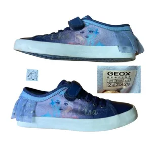 Geox Respira Disney Frozen 2 Elsa Shoes Kids Sz 3.5