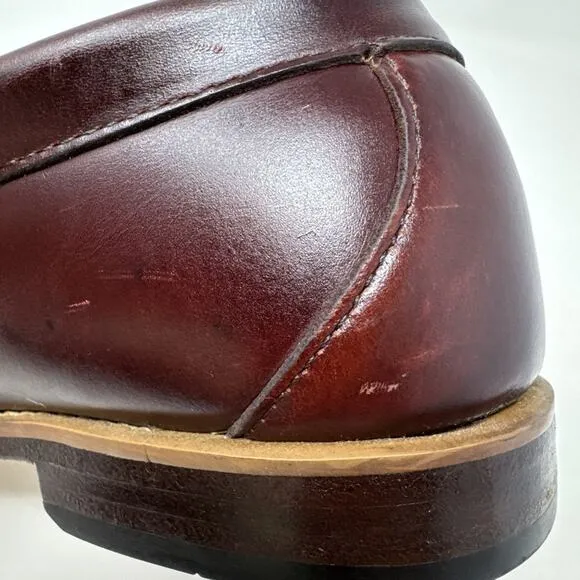GH Bass Leather Weejuns Burgundy Wine Leather Larson Penny Slip-On Loafer 10.5 D