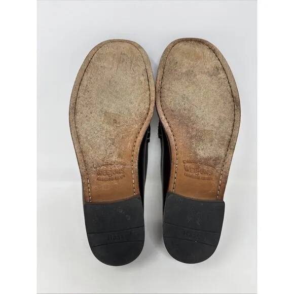 GH Bass Leather Weejuns Burgundy Wine Leather Larson Penny Slip-On Loafer 10.5 D
