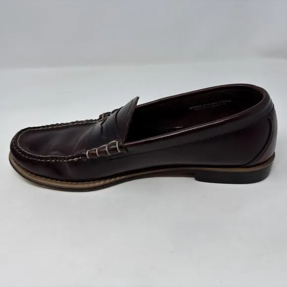 GH Bass Leather Weejuns Burgundy Wine Leather Larson Penny Slip-On Loafer 10.5 D