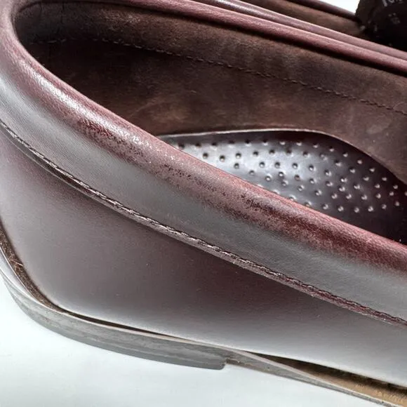 GH Bass Leather Weejuns Burgundy Wine Leather Larson Penny Slip-On Loafer 10.5 D