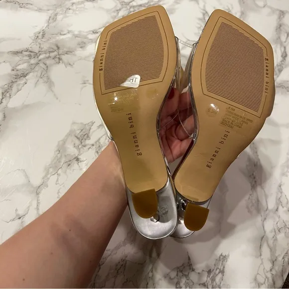 Gianni Bini Alana Clear Flower Dress Sandals
