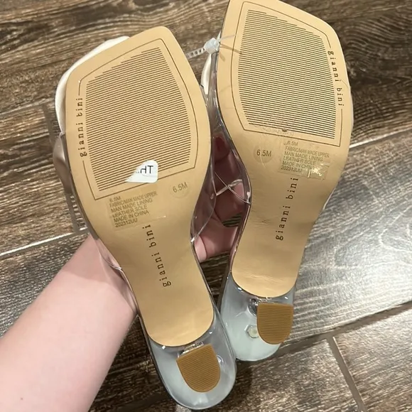 Gianni Bini Alana Clear Flower Dress Sandals