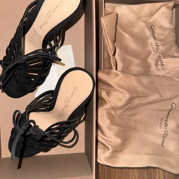 Gianvito Rossi black mules