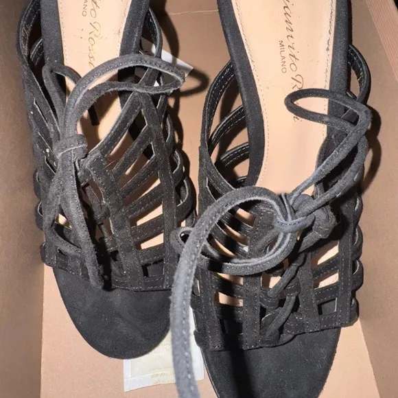 Gianvito Rossi black mules