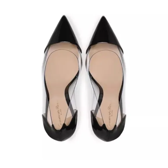 Gianvito Rossi plexi patent pumps