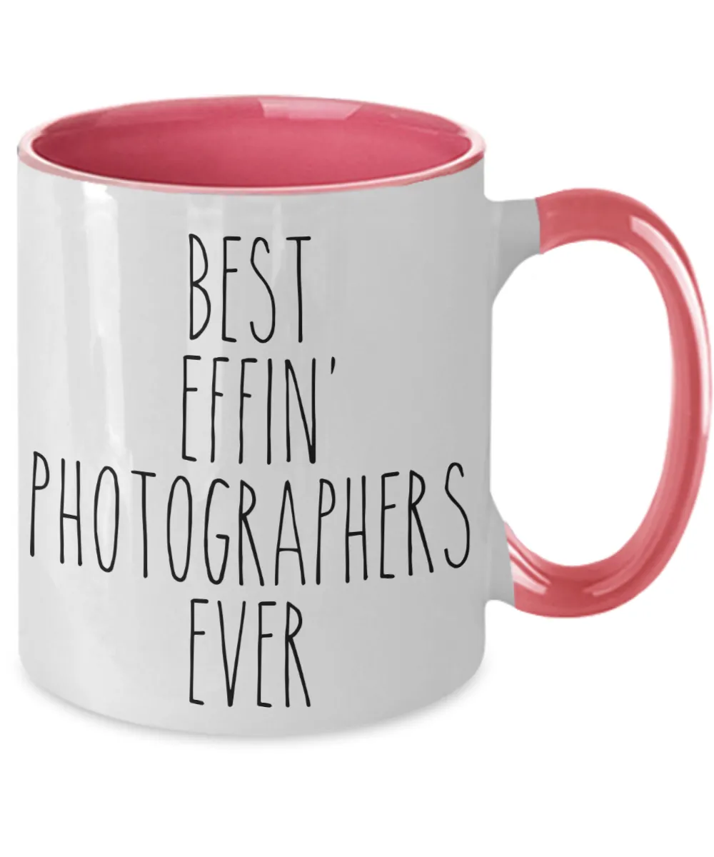 Gift For Photographers Best Effin' Photographers Ever Mug Two-Tone Coffee Cup Funny Coworker Gifts