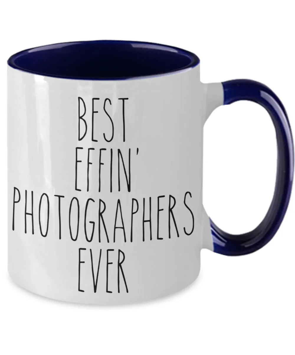 Gift For Photographers Best Effin' Photographers Ever Mug Two-Tone Coffee Cup Funny Coworker Gifts