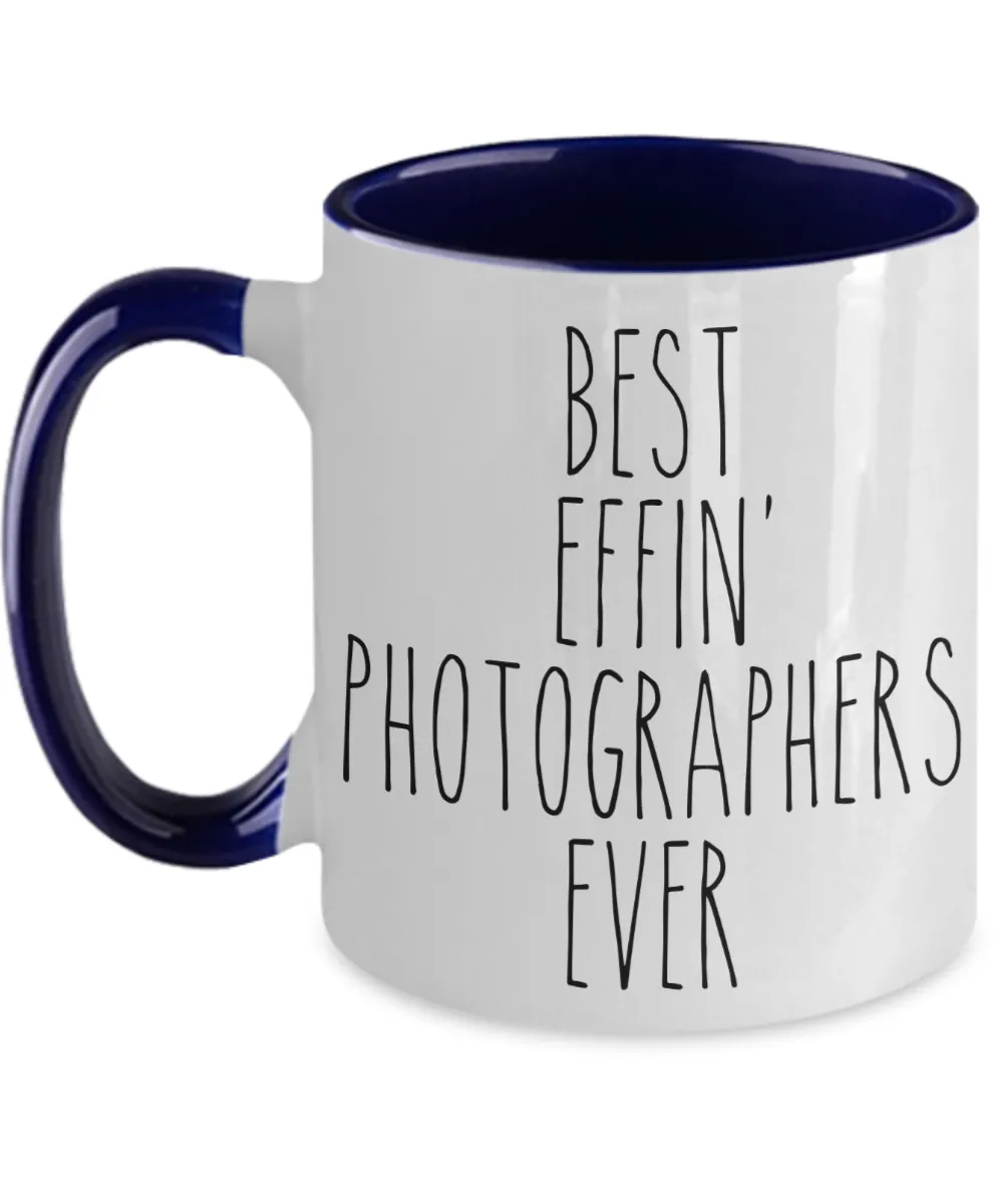 Gift For Photographers Best Effin' Photographers Ever Mug Two-Tone Coffee Cup Funny Coworker Gifts