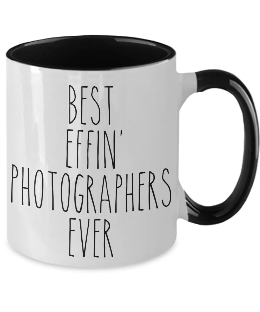 Gift For Photographers Best Effin' Photographers Ever Mug Two-Tone Coffee Cup Funny Coworker Gifts