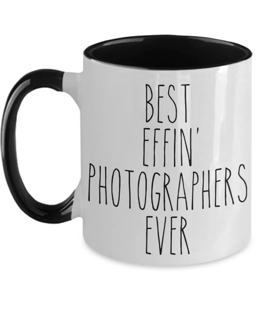 Gift For Photographers Best Effin' Photographers Ever Mug Two-Tone Coffee Cup Funny Coworker Gifts