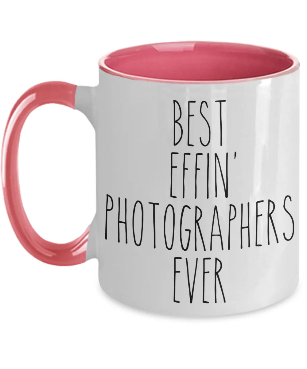 Gift For Photographers Best Effin' Photographers Ever Mug Two-Tone Coffee Cup Funny Coworker Gifts