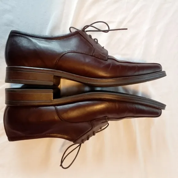 Giorgio Brutini Men's Brown Split Toe Leather Oxford Dress Shoes Size 11 Cushion