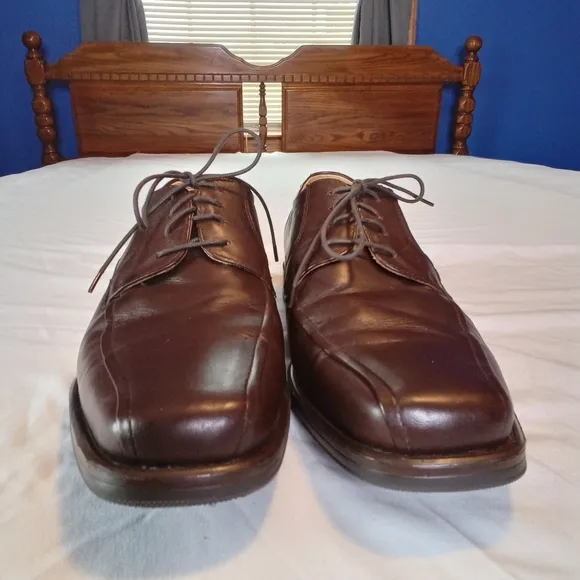 Giorgio Brutini Men's Brown Split Toe Leather Oxford Dress Shoes Size 11 Cushion