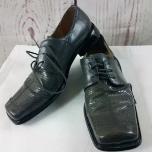 Giorgio Brutini Private Collection Gray Leather Reptile Skin Dress Shoes Sz 12M