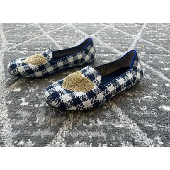 Girls Gingham Heart Rothy’s Shoes