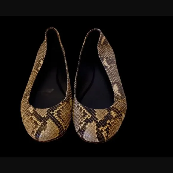 Giuseppe Zanoitti Real Snakeskin Size 39.5 Flats