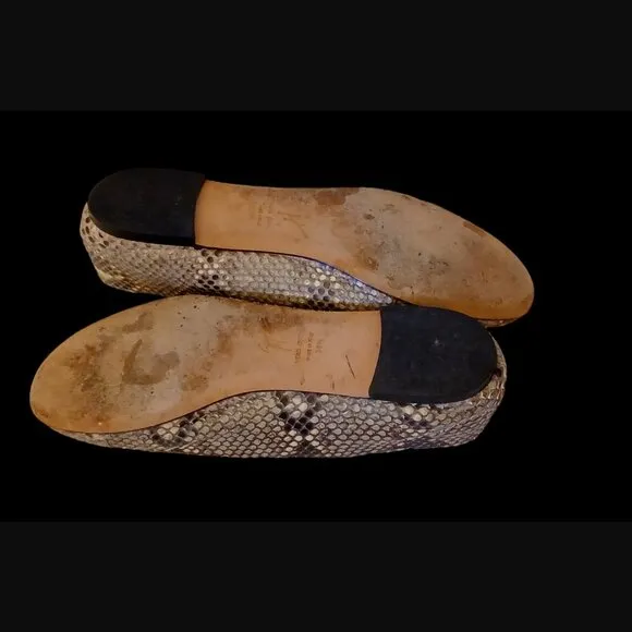 Giuseppe Zanoitti Real Snakeskin Size 39.5 Flats
