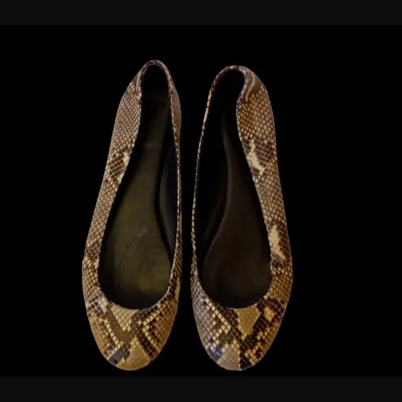 Giuseppe Zanoitti Real Snakeskin Size 39.5 Flats