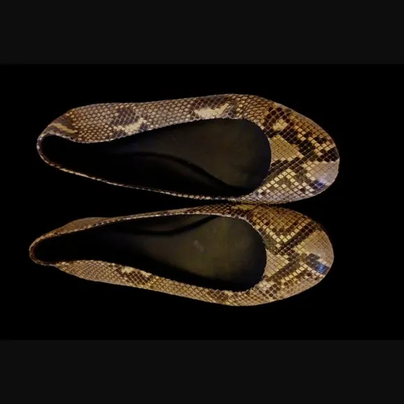 Giuseppe Zanoitti Real Snakeskin Size 39.5 Flats