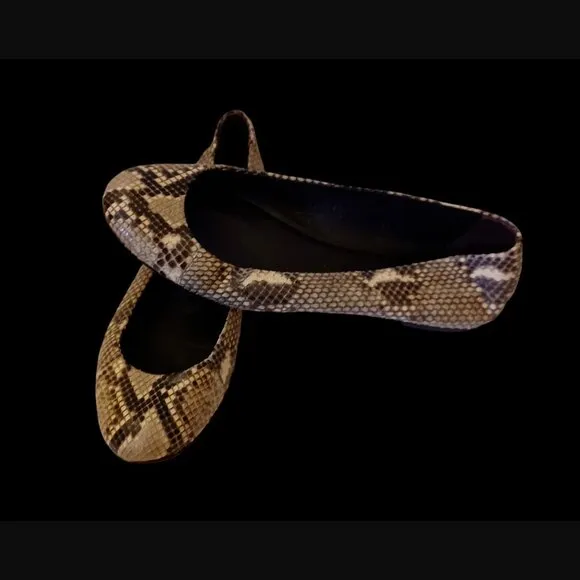 Giuseppe Zanoitti Real Snakeskin Size 39.5 Flats