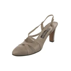 Givenchy Karung Animal Print Slingback Pumps Beige Taupe  Size: 8.5