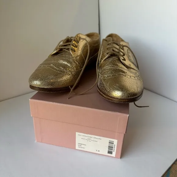 Gold Women's Sézane Oxford Shoes