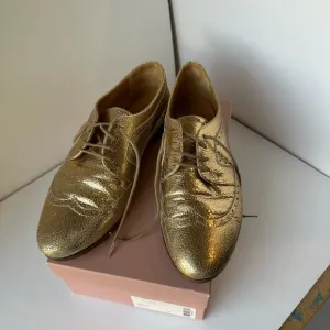 Gold Women's Sézane Oxford Shoes