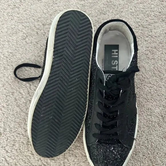 Golden Goose glitter black shoes