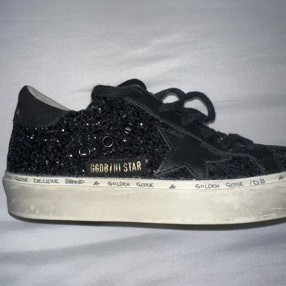 Golden Goose glitter black shoes