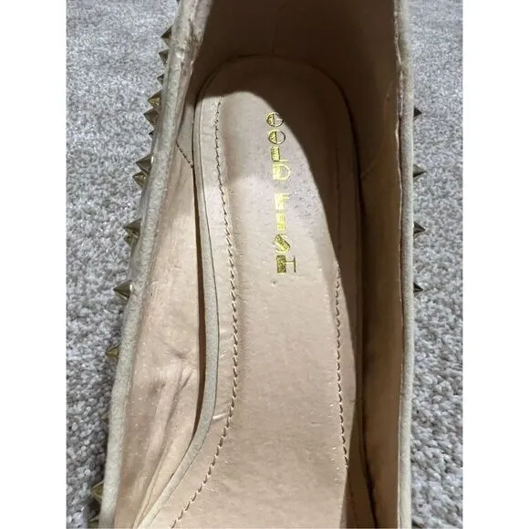 Goldfish Women's Stiletto High Heels Shoes pump Spikes beige size 10