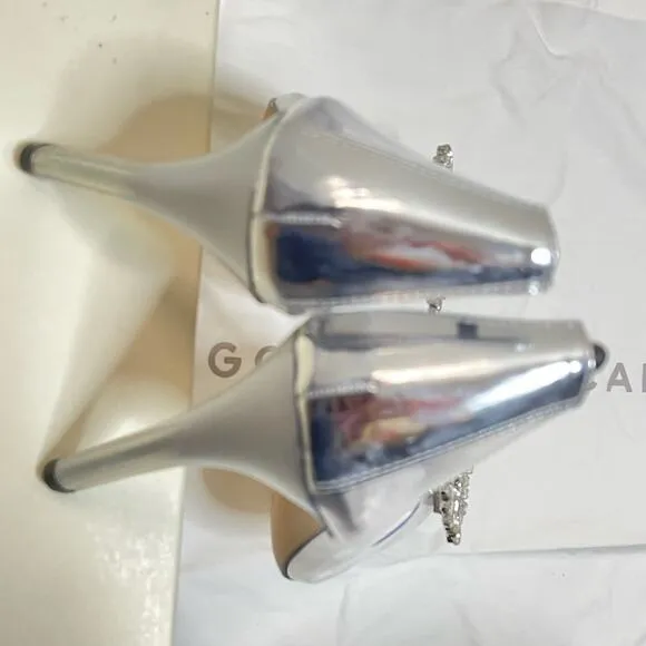 Good American Glass Cinder F*cking Rella Pump Heels NEW Size 8.5