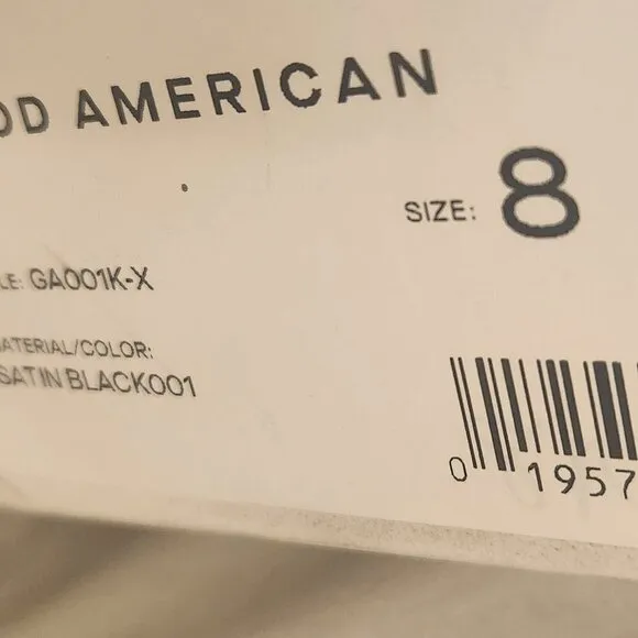 Good American Satin Pumps Pointed Toe Size Various. NIB