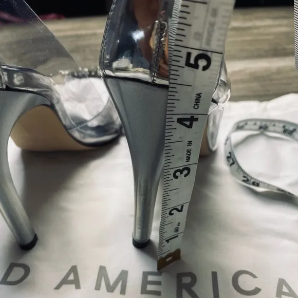 Good American Sz 10Clear Cinder-F*cking-Rella Jeweled Stiletto Pumps