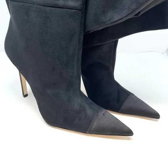 Good American The Weekend Slouchy Over The Knee Boots In Black Size 13 New