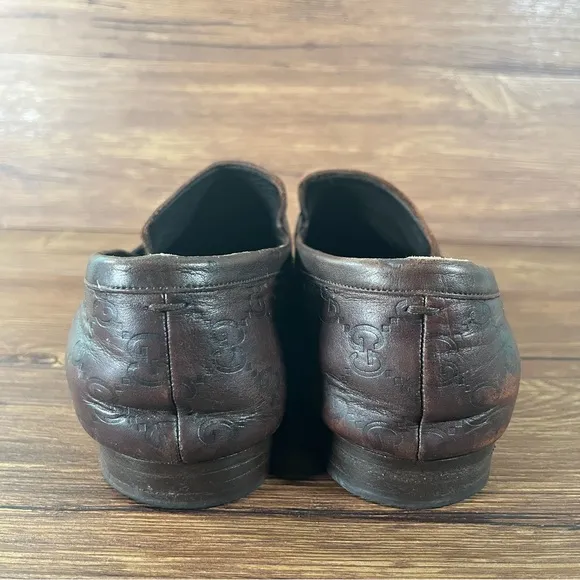 GUCCI Brown Leather Penny Loafers Dress Shoes Men’s Size 10