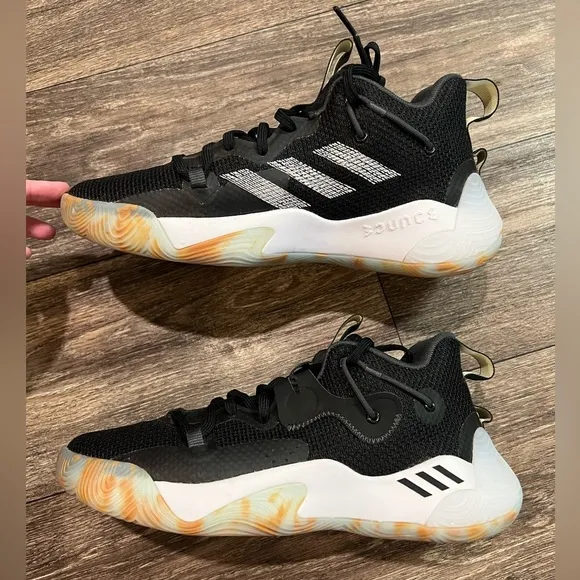 GY6416 Mens Adidas HARDEN STEPBACK 3 Black Marble Basketball Shoes
