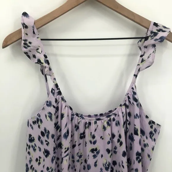 HEARTLOOM Purple Kyler Animal Print Mini Dress Size Large NEW