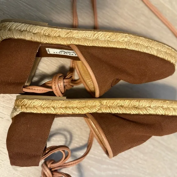 Hermes Brown Espadrille Shoes
