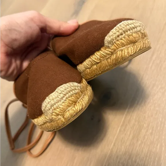 Hermes Brown Espadrille Shoes