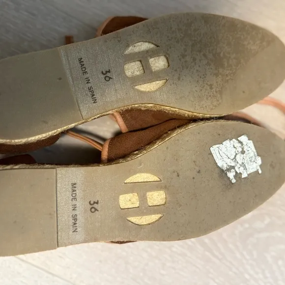 Hermes Brown Espadrille Shoes
