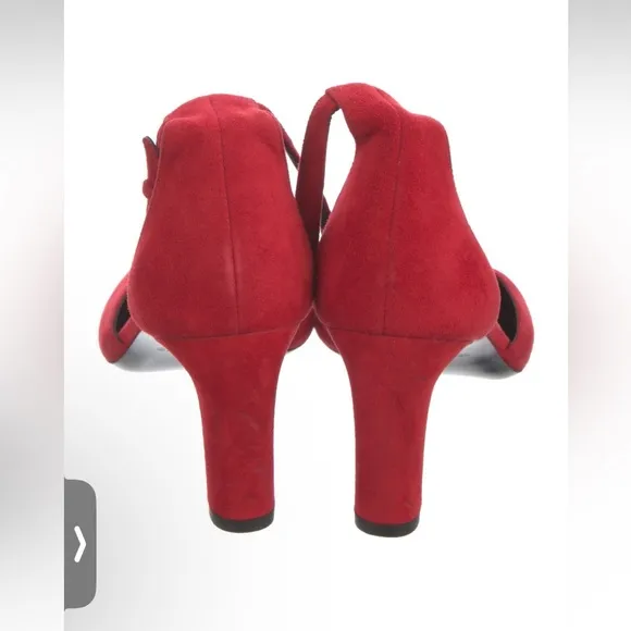 Hermes D’Orsay  Pumps with Ankle Straps and Suede Texture 9,5