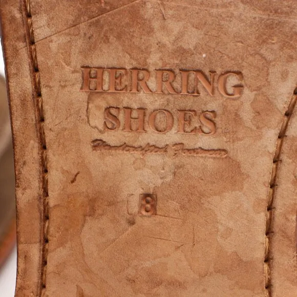 Herring Handcrafted Brown Suede Oxford Penny Loafer Men's Size UK 8 Dress Shoes