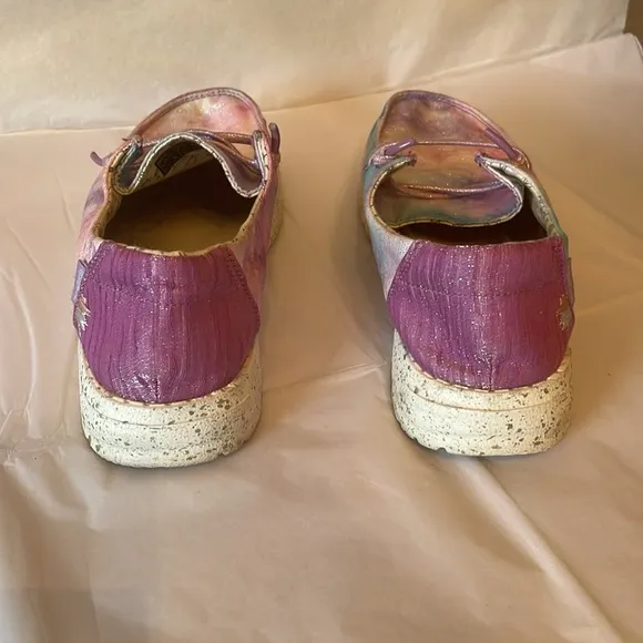 Hey dude slip on shoes size kids 6 women 7 unicorn dreamer pink/purple sparkly