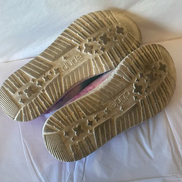 Hey dude slip on shoes size kids 6 women 7 unicorn dreamer pink/purple sparkly