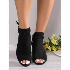 High Heel Hollow Out Sandals Boots For Wedding, Party, Ankle And Short Styles