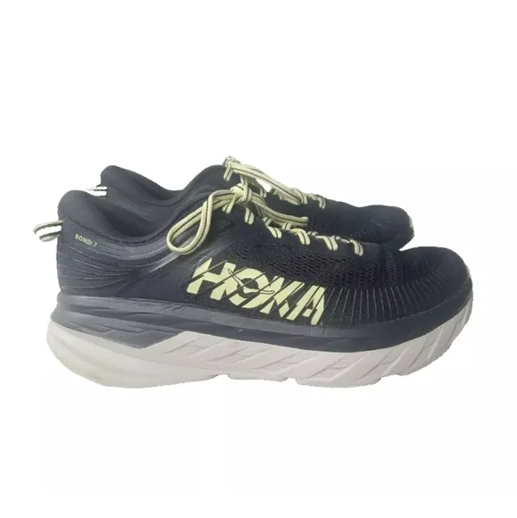 HOKA ONE ONE Bondi 7 Mens Shoes Size 10 Blue Graphite/Butterfly