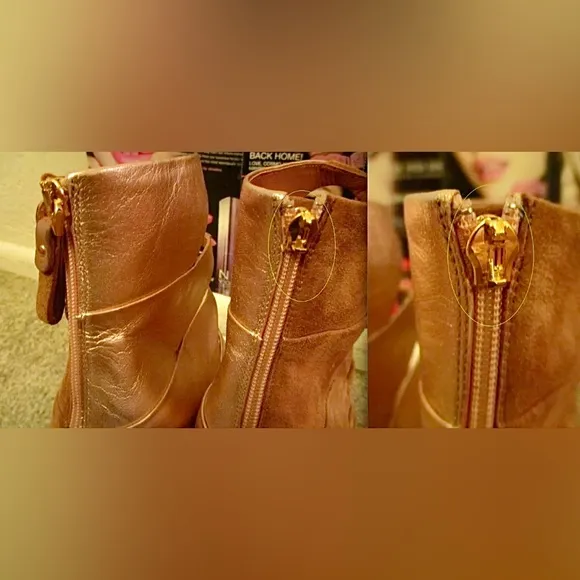 HOT Sergio Rossi Cutout Zigzag Suede and Metallic Leather Boot Sandals $1,295 !