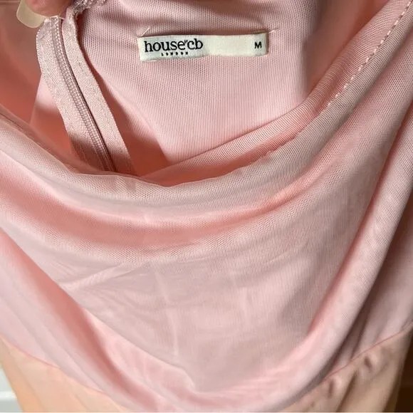 House of CB Deva Ombré Pink Sleeveless Mesh Mini Dress M