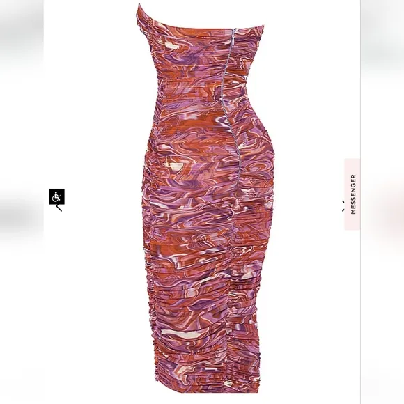 House of CB Sasha Midi Dress - Purple Swirl